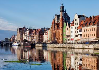 Gdansk Old Town River View