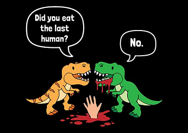 Dinosaur Trex Eat Human