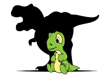 Cute Dinosaur Shadow