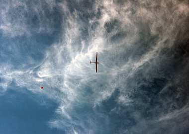 A glider flying