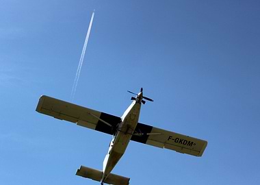 Pilatus PC6 and a jet