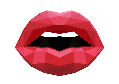 Woman Lips 3d