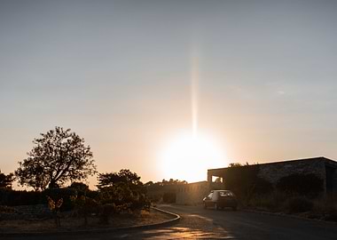 Sun set in France