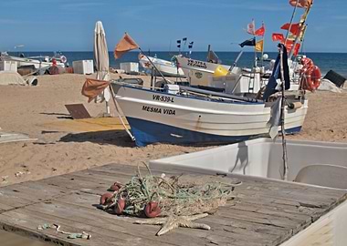 Fishing boat on the beach