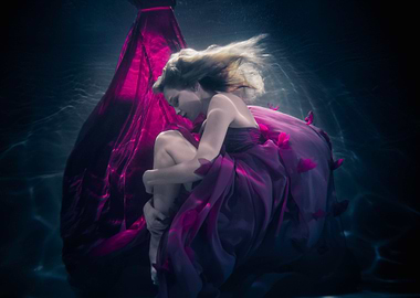 Woman swimming dress under