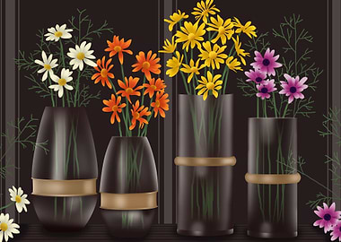 Flowers in the vase floral