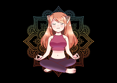 Mandala Anime Girl Yoga