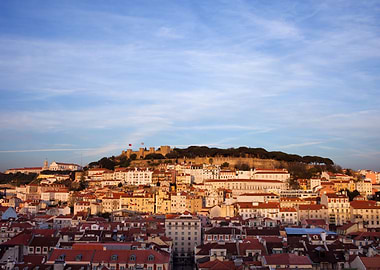 City of Lisbon at Sunset
