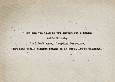 The Wizard of OZ quote