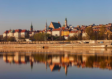 City Skyline Of Warsaw