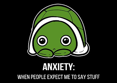 Anxiety Turtle Cute Person