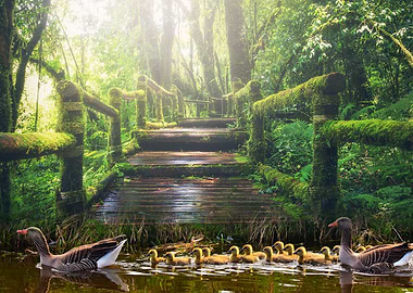 Park Goose Landscape