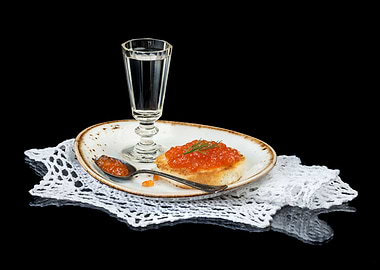 RUSSIAN VODKA WITH CAVIAR