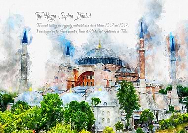 Hagia Sophia Watercolor