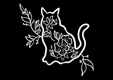 Floral Kitten Cat Lover Gi