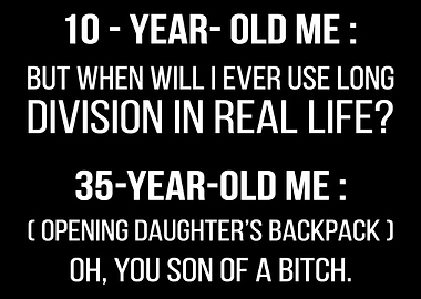 Long Division Funny Dad Gi