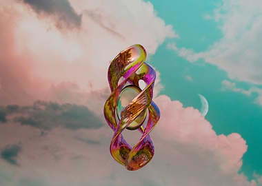 A strange object comes