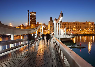 Rambla de Mar in Barcelona
