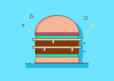 Burger Flat Design