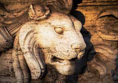 Lion head Golden in Rome