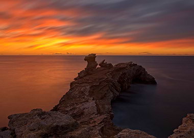 Ibiza sunrise landscape
