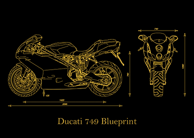 Ducati 749 Blueprint gold