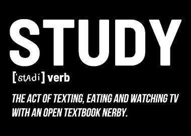 Studying Definition Funny