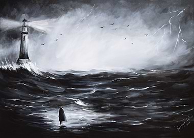 LIGHTHOUSE SEA darkness
