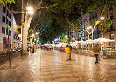 La Rambla In Barcelona