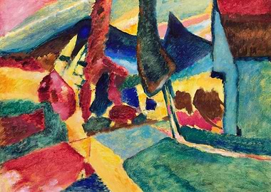 Landscape with Two Poplars