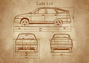 Lada 112 Blueprint old