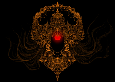 Maa Durga digital art nav