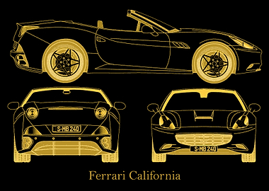 Ferrari California gold