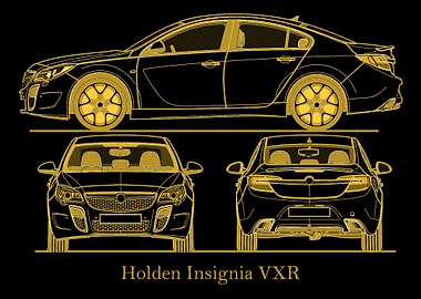 Holden Insignia VXR gold