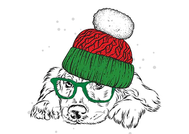 happy christmas Dogs