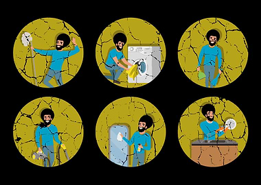 Housework Dad Cleaner Dad