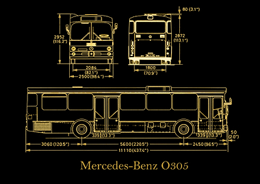 Mercedes Benz O305 gold