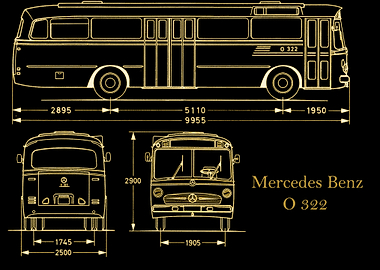 Mercedes Benz O 322 gold