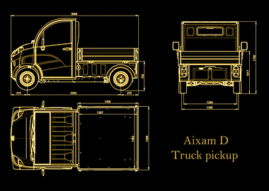 Aixam D Truck pickup gold