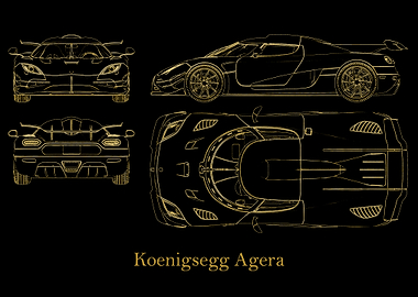 Koenigsegg Agera gold