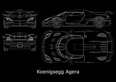 Koenigsegg Agera Blueprint