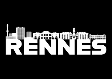 Rennes France Skyline Gift