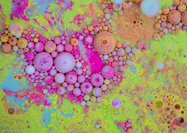 Bubbles Art Apricots