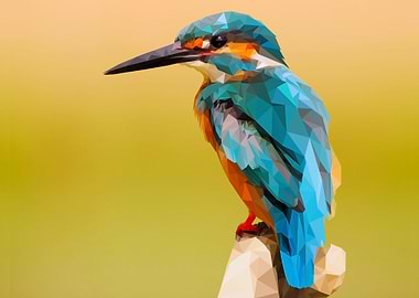 Kingfisher Lowpoly