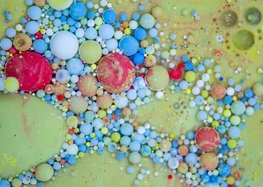 Bubbles Art Red Apple