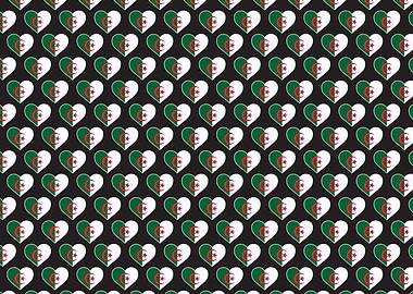 Love Algeria flag Motif