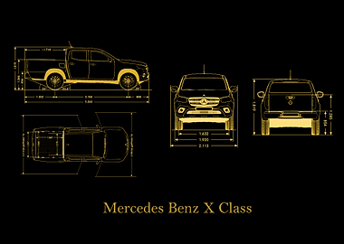 Mercedes Benz X Class gold