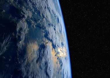 Ocean Sunset from Space