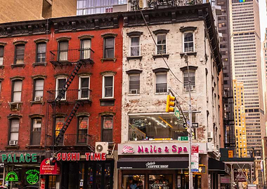 Walking down the street