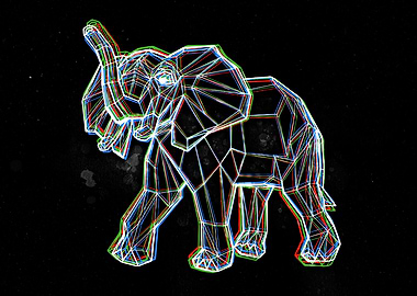 Polygon Art Elephant